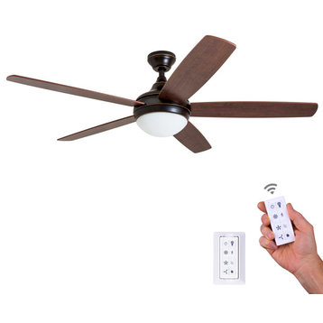 Prominence Home Ashby Ceiling Fan with Light and Remote, 52 inch, Espresso