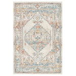 Jaipur Living - Vibe by Jaipur Living Lisette Handmade Medallion Multicolor/Light Gray 7'10"x10' - From modern abstracts to textualized traditional motifs, the Jolie collection offers a variety of pattern and contemporary hues. Combining an elegant, global design with a soft, subdued color palette, the Lisette rug grounds spaces with an ornate gray and multicolor medallion pattern on an ivory and beige ground colorway. Crafted of durable polypropylene and polyester, this power-loomed rug is the perfect accent for bedrooms and living spaces.