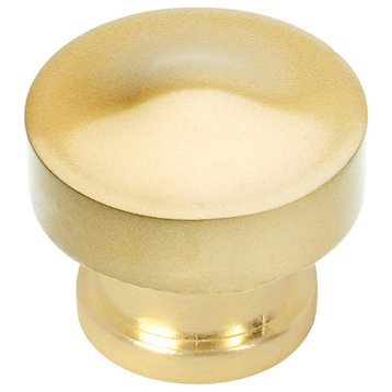 Cosmas 704BB Brushed Brass Round Contemporary Cabinet Knob, Set of 10