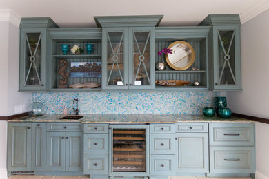 Family room - coastal family room idea in New York