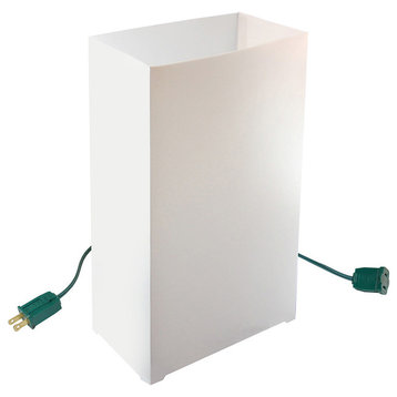 Electric LED Luminaria Kit With 6 Lanterns, White