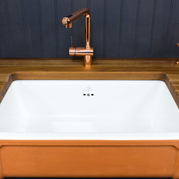 Dark Grey Copper Shaker Kitchen
