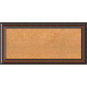 Framed Cork Board, Cyprus Walnut Wood, 39x19