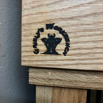 Custom red oak canine condo (extra small)
