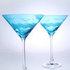 Set of 4 Seabreeze Martini Glasses Turquoise