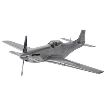 Authentic Models WWII Mustang, Polished Aluminum