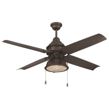 52" Espresso Ceiling Fan w/ Blades & LED Light - Craftmade Port Arbor PAR52ESP4