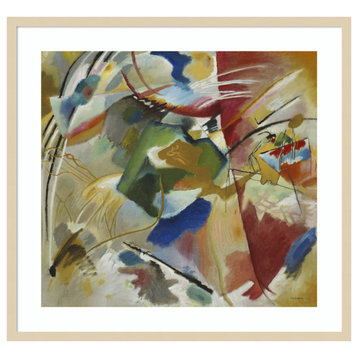 Painting With Green Center by Wassily Kandinsky Framed Wall Art 33 x 31