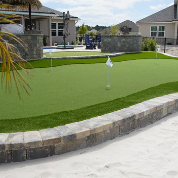 Paver wall on Custom golf course