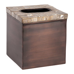 Paradigm Trends - Opal Tissue Cover, Copper - Tissue Box Holders