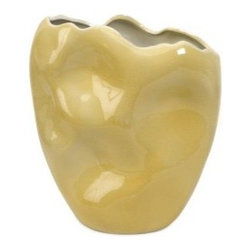 Eggshell Indent Vase - Vases