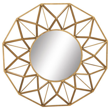Glam Gold Metal Wall Mirror 54348