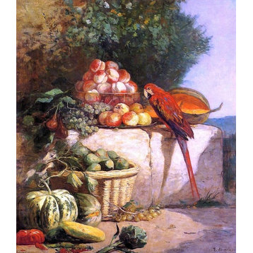 Eugene-Louis Boudin Fruit and Vegetables With a Parrot Wall Decal