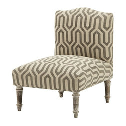 Alik Taupe Kilim Accent Chair - Armchairs And Accent Chairs