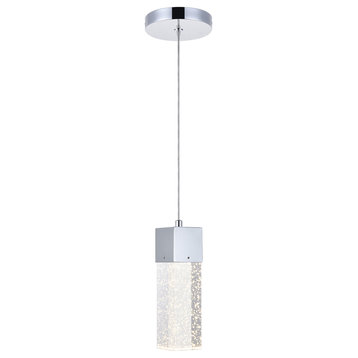 Novastella 1 Light Pendant in Chrome with Clear Royal Cut Crystal