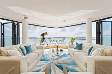 This is an example of a nautical living room in Dorset.