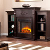 Tennyson Electric Fireplace with Bookcases - Classic Espresso