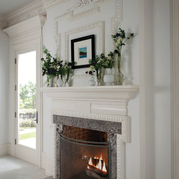 Fireplace with Heavy Crown Moulding