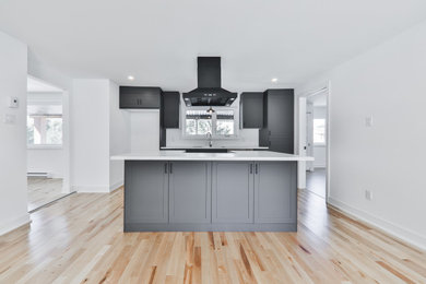 Trendy kitchen photo in Montreal
