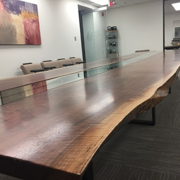 Live Edge Table, Live Edge Boardroom Table Live Edge Conference Table Black Waln