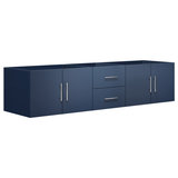 80" Navy Blue Vanity Cabinet Only