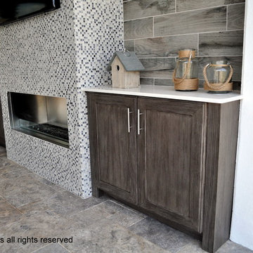 NatureKast Shaker cabinetry in Weathered Graphite finish