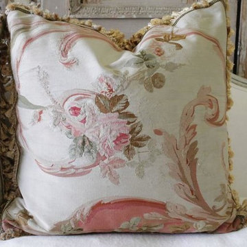 Pair of Large 18th Century Aubusson Pillows