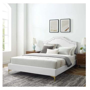 Mod 6856 Whi Modway Furniture Adelaide Adelaide Performance Velvet Full Platform