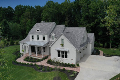 Example of a farmhouse exterior home design