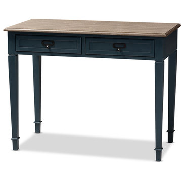 Dauphine Spruce Accent Writing Desk - Blue, Oak