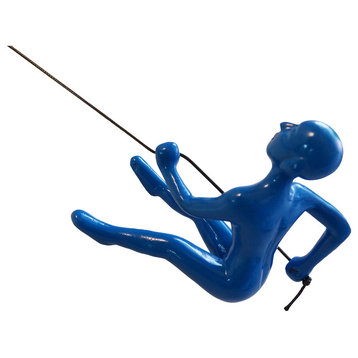 Climbing Man Wall Art, Position 2- VARIOUS COLORS AVAILABLE!, Blue