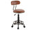 Lumisource Swift Task Chair, Antique Metal and Brown PU Leather