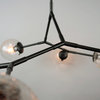 Branching Chandelier, Clear Crackle Bubble Glass