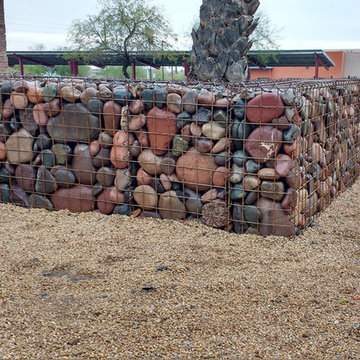 Corner lot Gabion wall