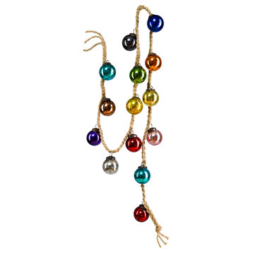 Serene Spaces Living Multicolor Glass Balls Garland, 60"x2"