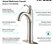Riviera Single Handle 1-Hole Vessel Bathroom Faucet, Satin Nickel