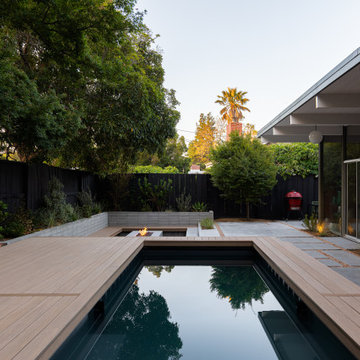 San Jose Eichler Sunken Fire Pit and Container Pool
