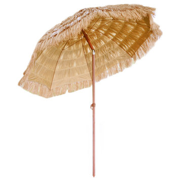 Tiki Thatch Tilt Beach and Patio Umbrella Hawaiian Style Palapa With UV Protect,