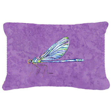 Carolines Treasures 8865PW1216 12"x16" Dragonfly on Purple Indoor/Outdoor Mat