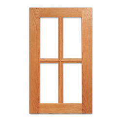 Shaker with French Lites from CabinetNow.com shown in Cherry - Kitchen Cabinetry