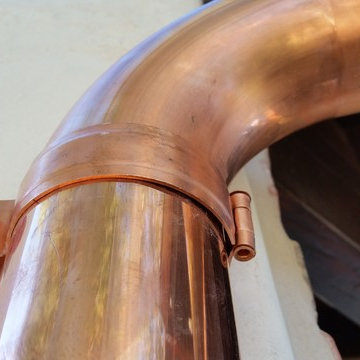 5 inch Half Round (Seamless) Copper With Circles and Shanks, Agoura Hills