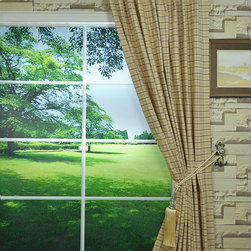 Paroo Cotton Blend Small Plaid Concealed Tab Top Curtains & Drapes - Curtains