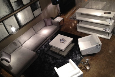 Living room - modern living room idea in Orange County