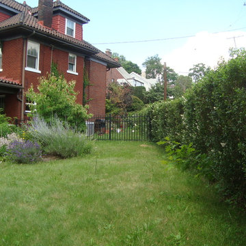 Pittsburgh - Squirrel Hill - Sunken Patio and Gardens, Fence, Steps , Walls