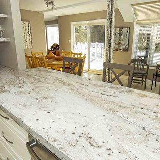 White U-shaped Kitchen