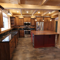 Coe Hill, Ontario   Rustic Wormy Ash Cottage Kitchen - Products