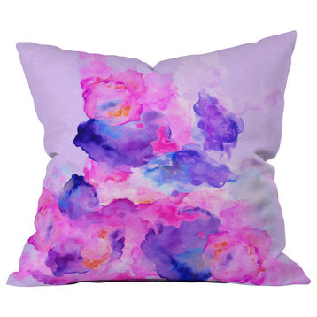 Deny Designs Viviana Gonzalez Watercolor Love 1 Outdoor Throw Pillow