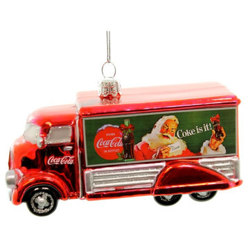 Holiday Ornaments COCA-COLA TRUCK Glass Christmas Coke Is It! Cc4151