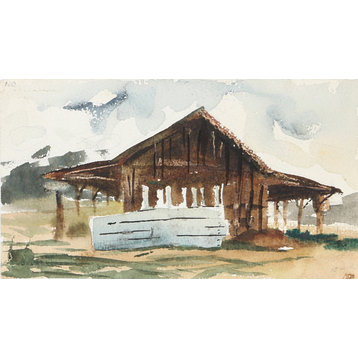 Eve Nethercott, Barn, P4.1, Watercolor Painting