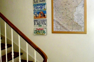 Cette photo montre un escalier chic.